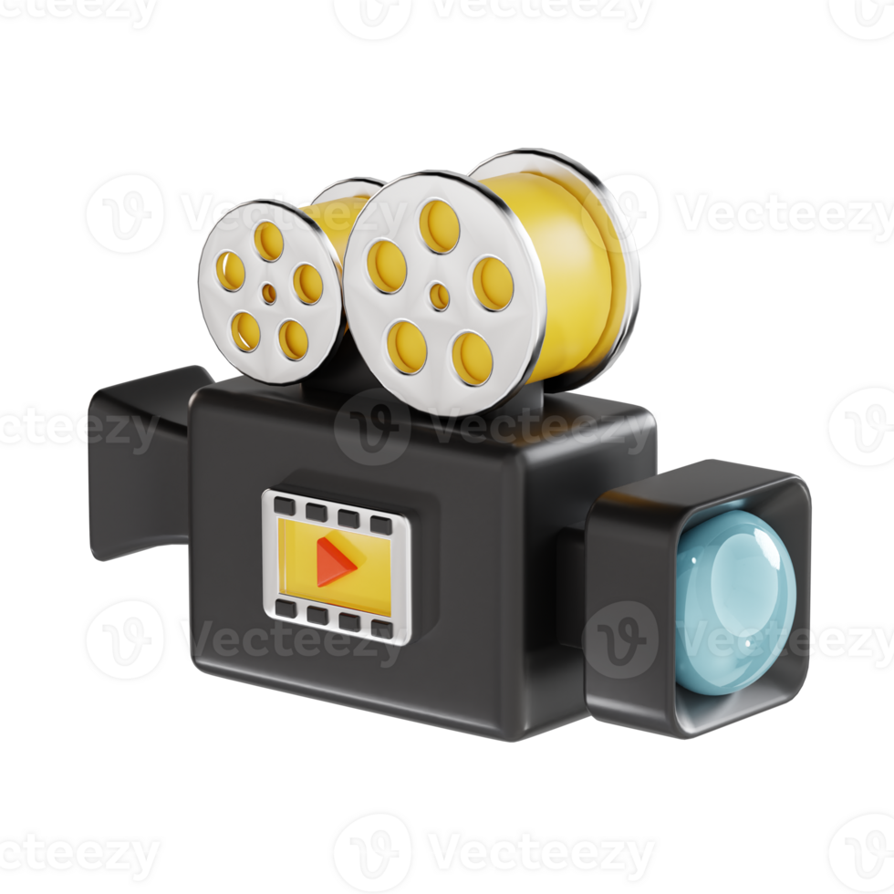 Film Projector 3d icon, transparent background png