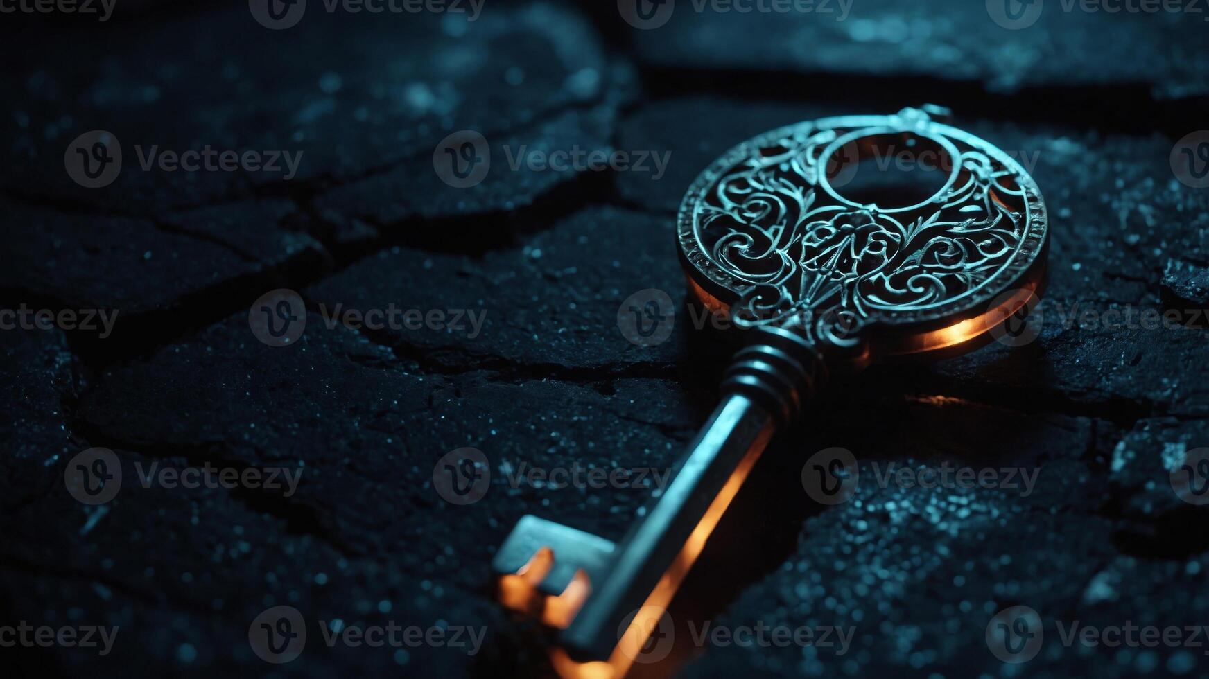 Magic glowing key - Illuminating Your Future - Gateway to Your Dreams. photo