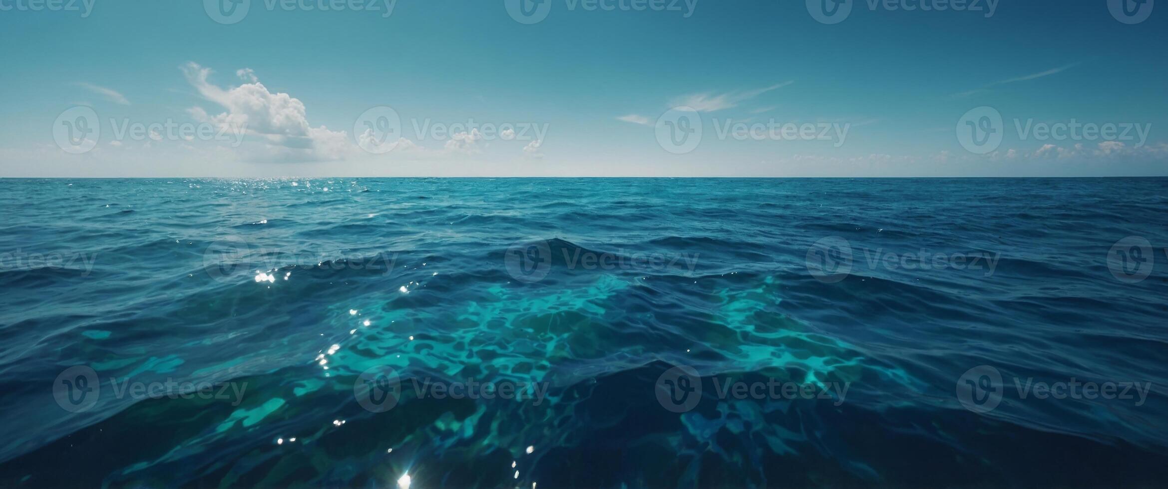 Oceanic Gradient An oceanic gradient transitioning from deep navy blues to vibrant turquoise and aquamarine tones evoking the serene beauty and vastness of the sea. photo