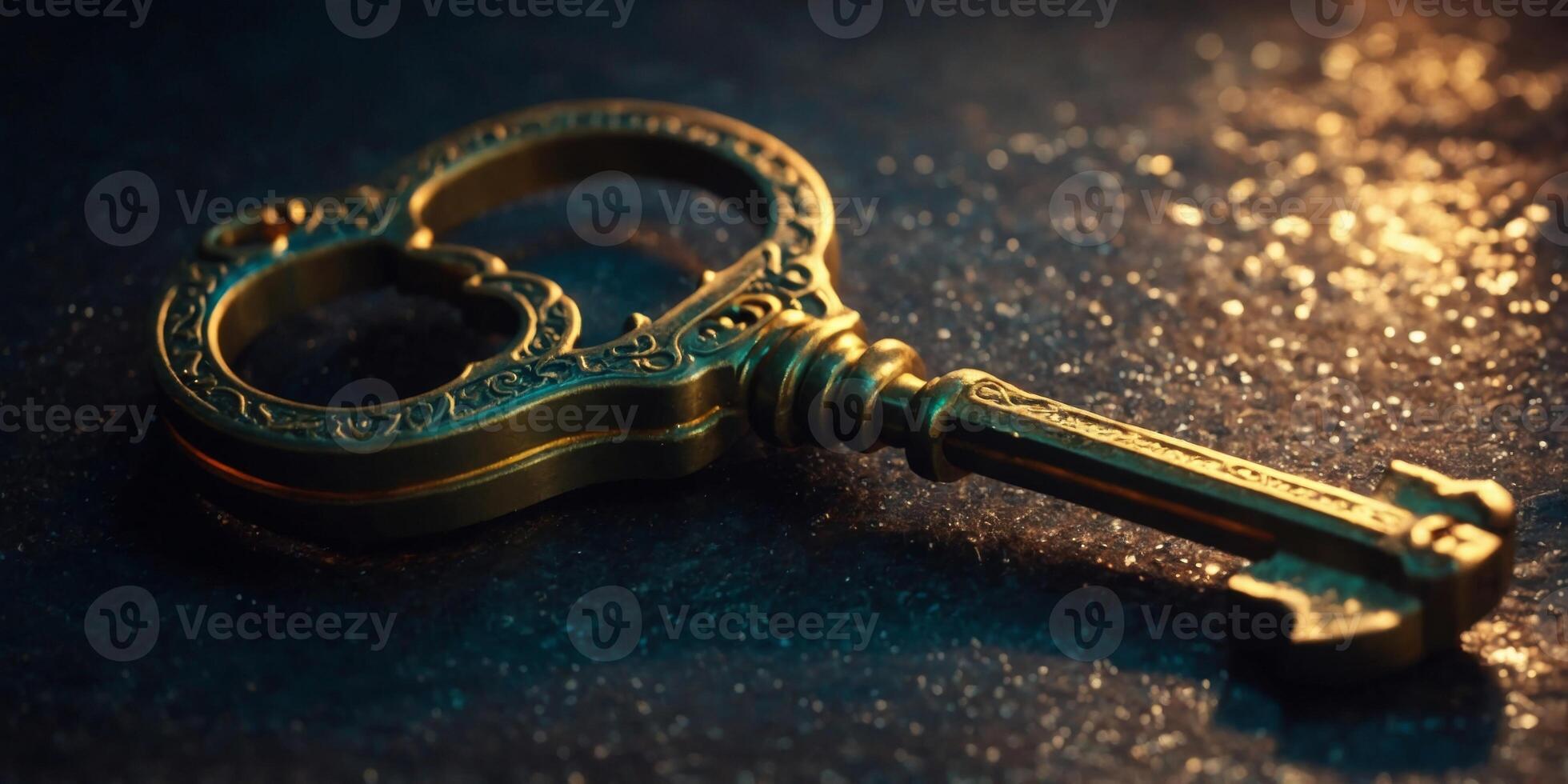 Magic glowing key - The Key to Infinite Possibilities -. photo