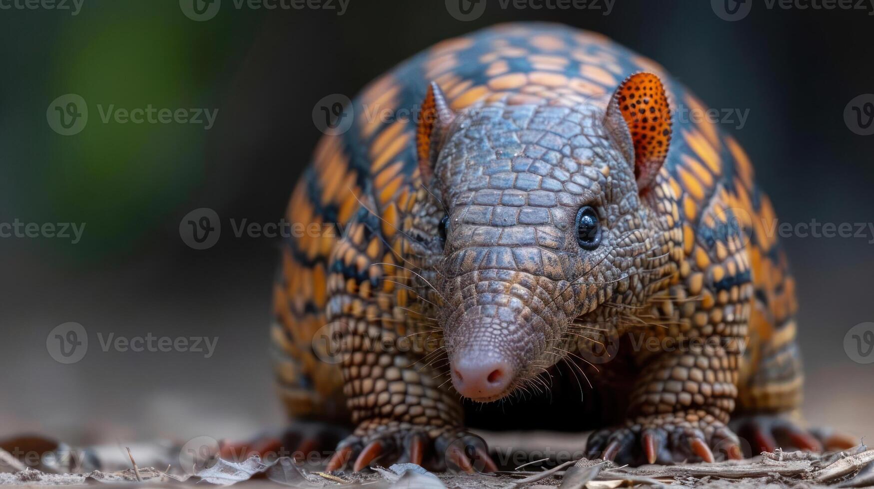 a small armadile that is standing on the ground photo