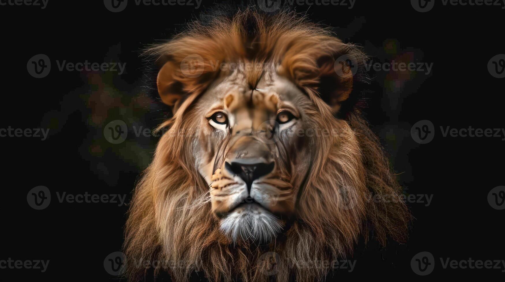 a lion that is looking at the camera photo