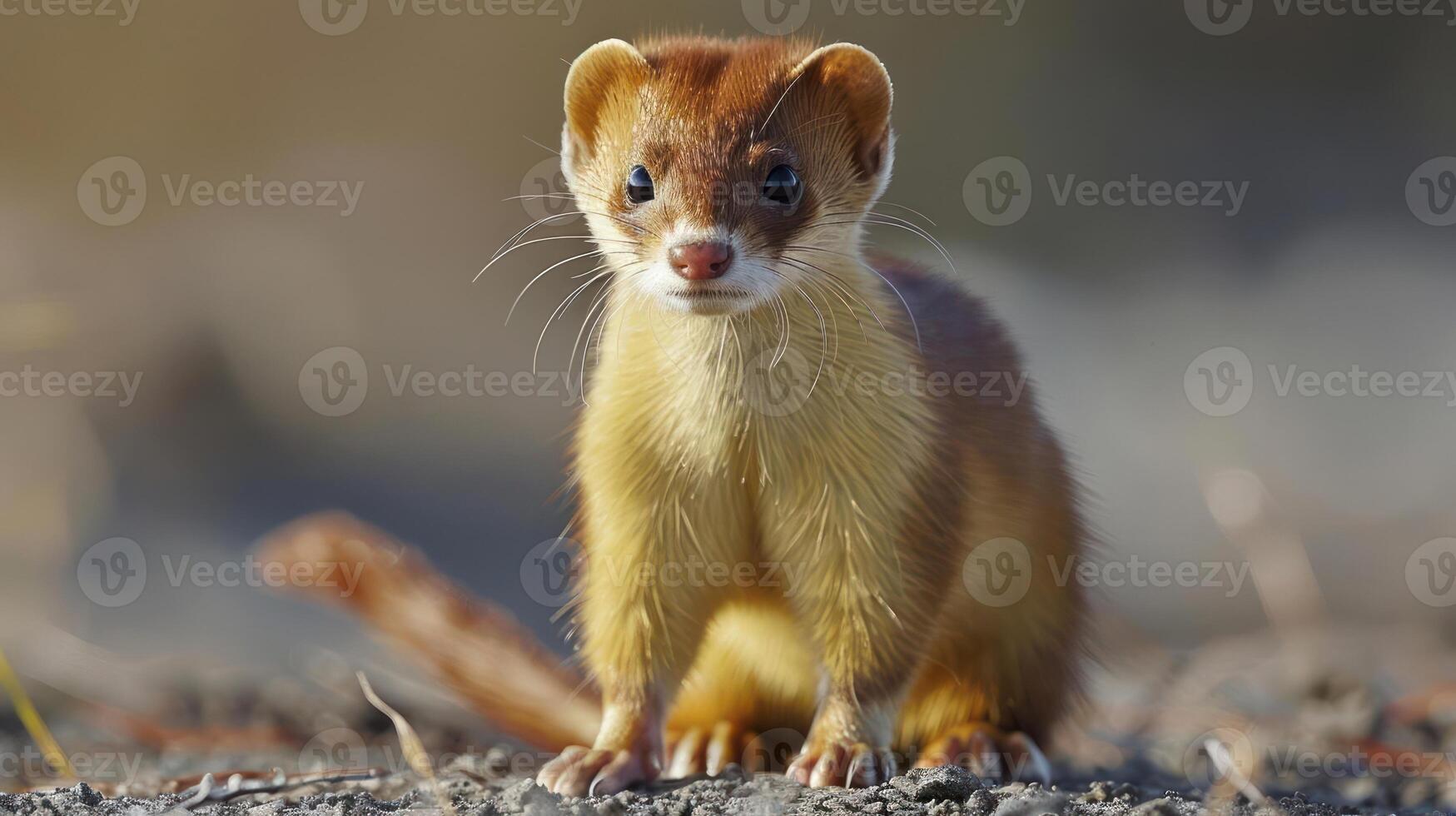a close up of a small animal on a dirt ground photo