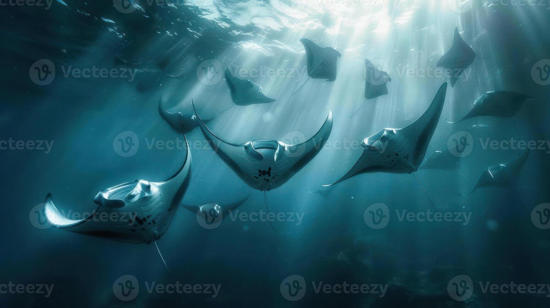 A captivating scene of an underwater world teeming with life and color. photo