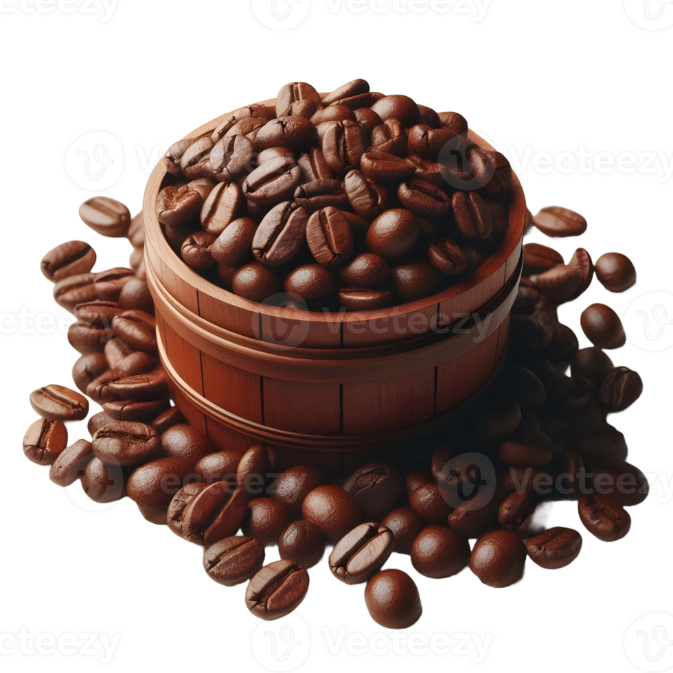 Coffee beans isolated on transparent background png