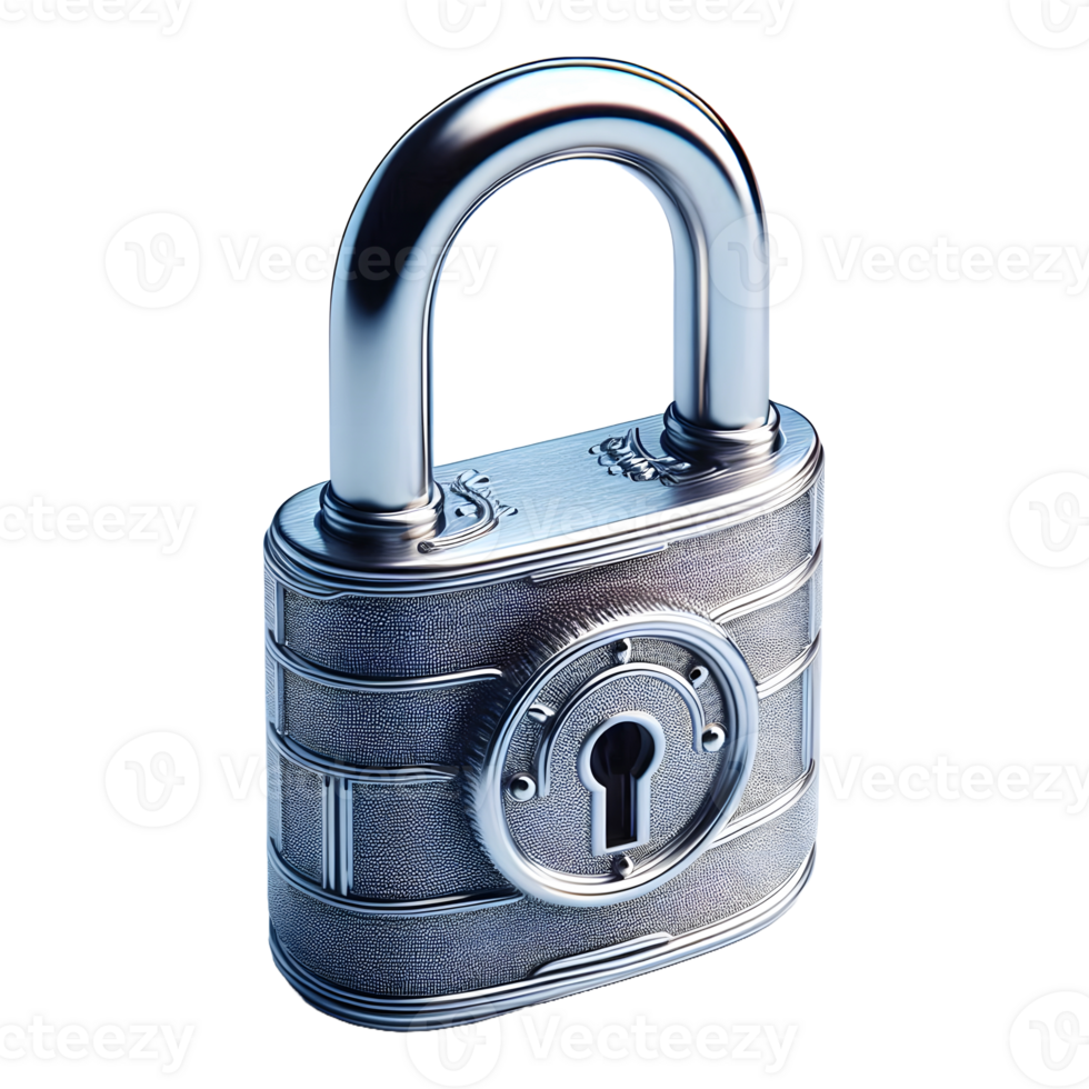 Padlock and protection isolated on transparent background png
