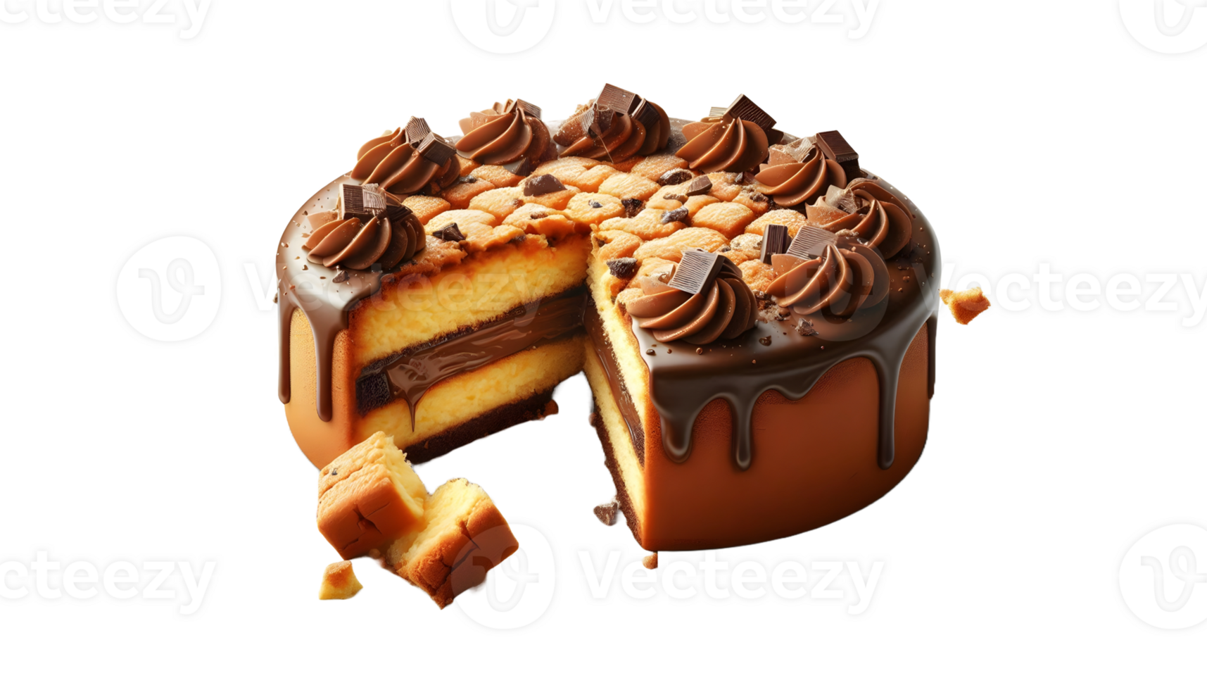 Cake isolated on transparent background png