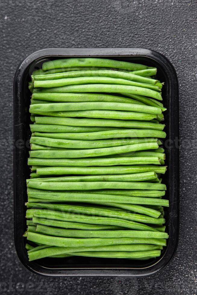 green beans fresh vegetable string bean fresh meal food snack on the table copy space food background rustic top view photo