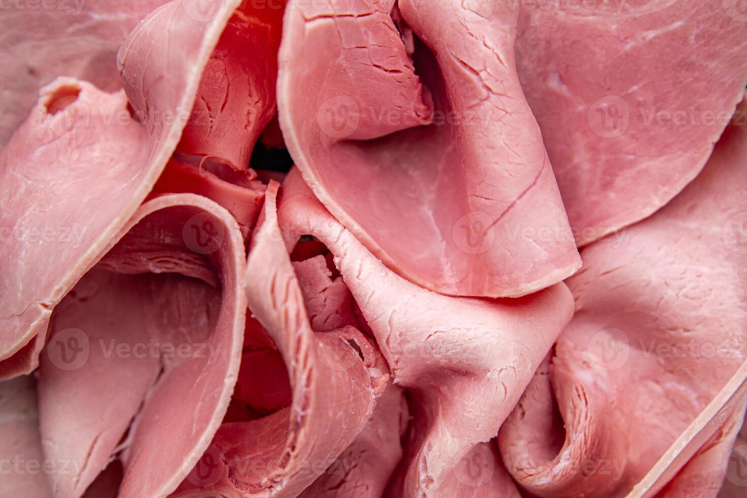 ham spam pork meat fresh meal food snack on the table copy space food background rustic top view photo