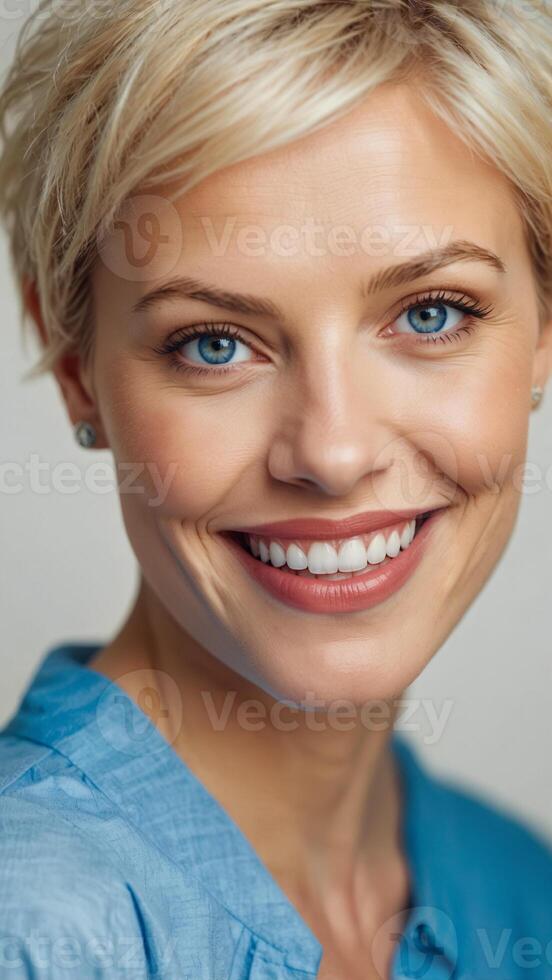 portrait of a woman on colorful background photo