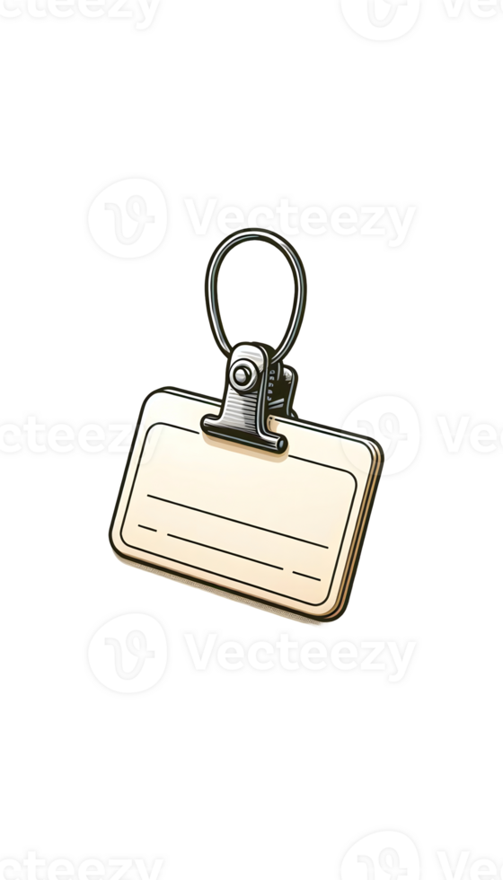 Id card isolated on transparent background png