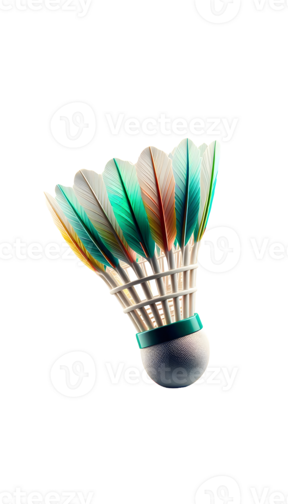 Badminton and feather isolated on transparent background png