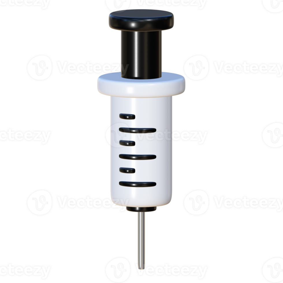 injectiespuit 3d illustratie png