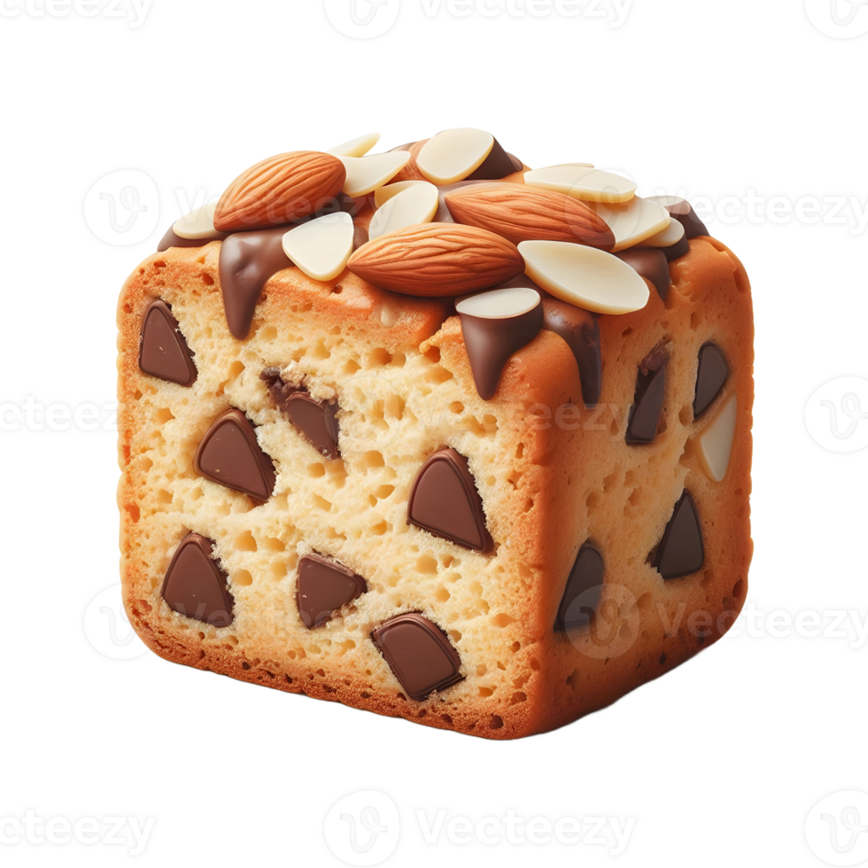 Cake and nut isolated on transparent background png