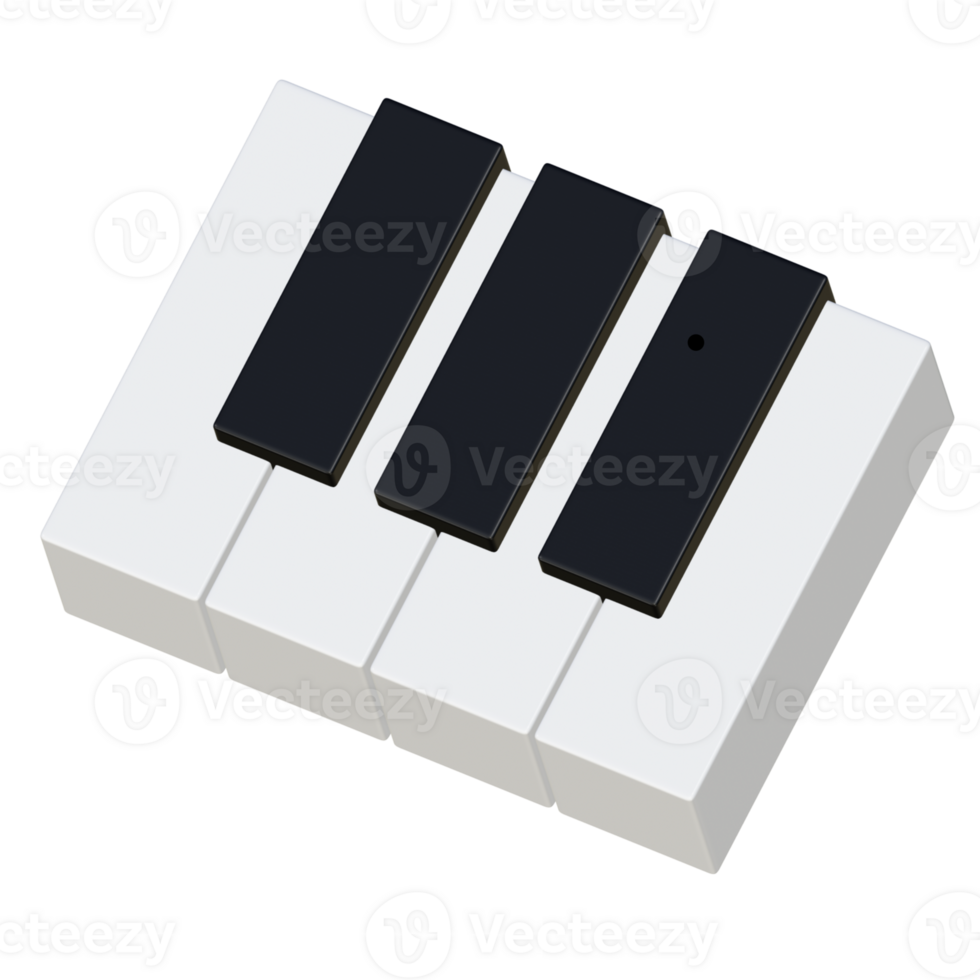 Piano 3d illustration png