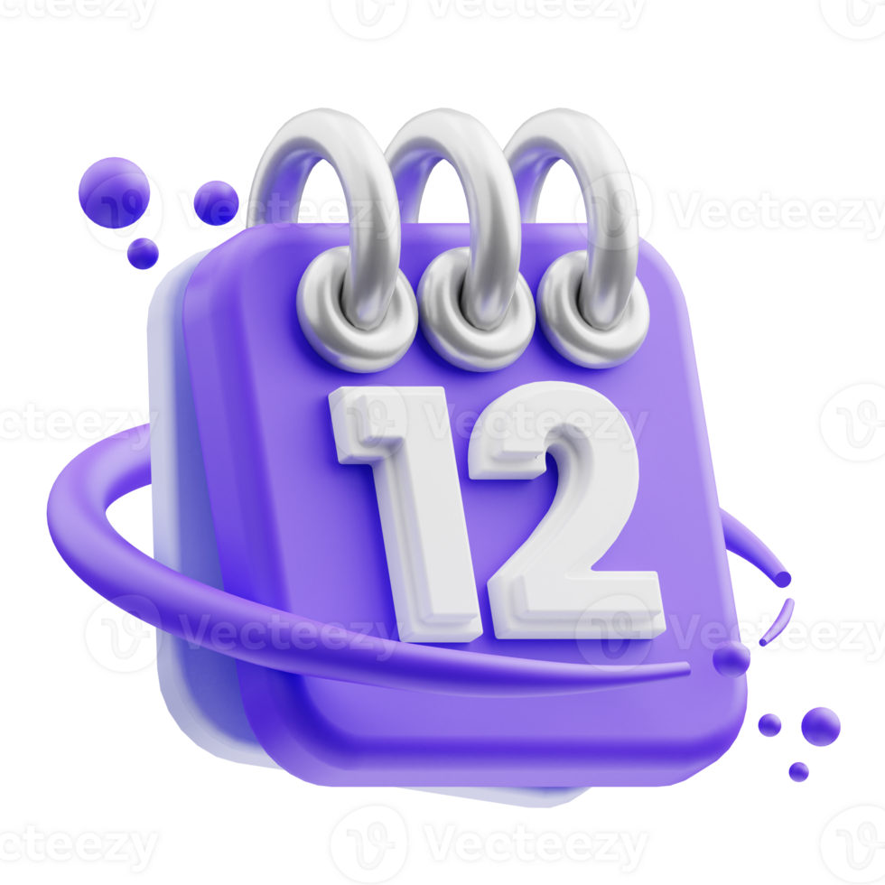 Modern 3D Calendar png