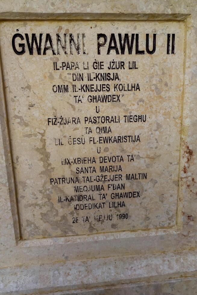GOZO, MALTA - SEPTEMBER 14, 2012 Pope John Paul II in Gozo, Malta photo