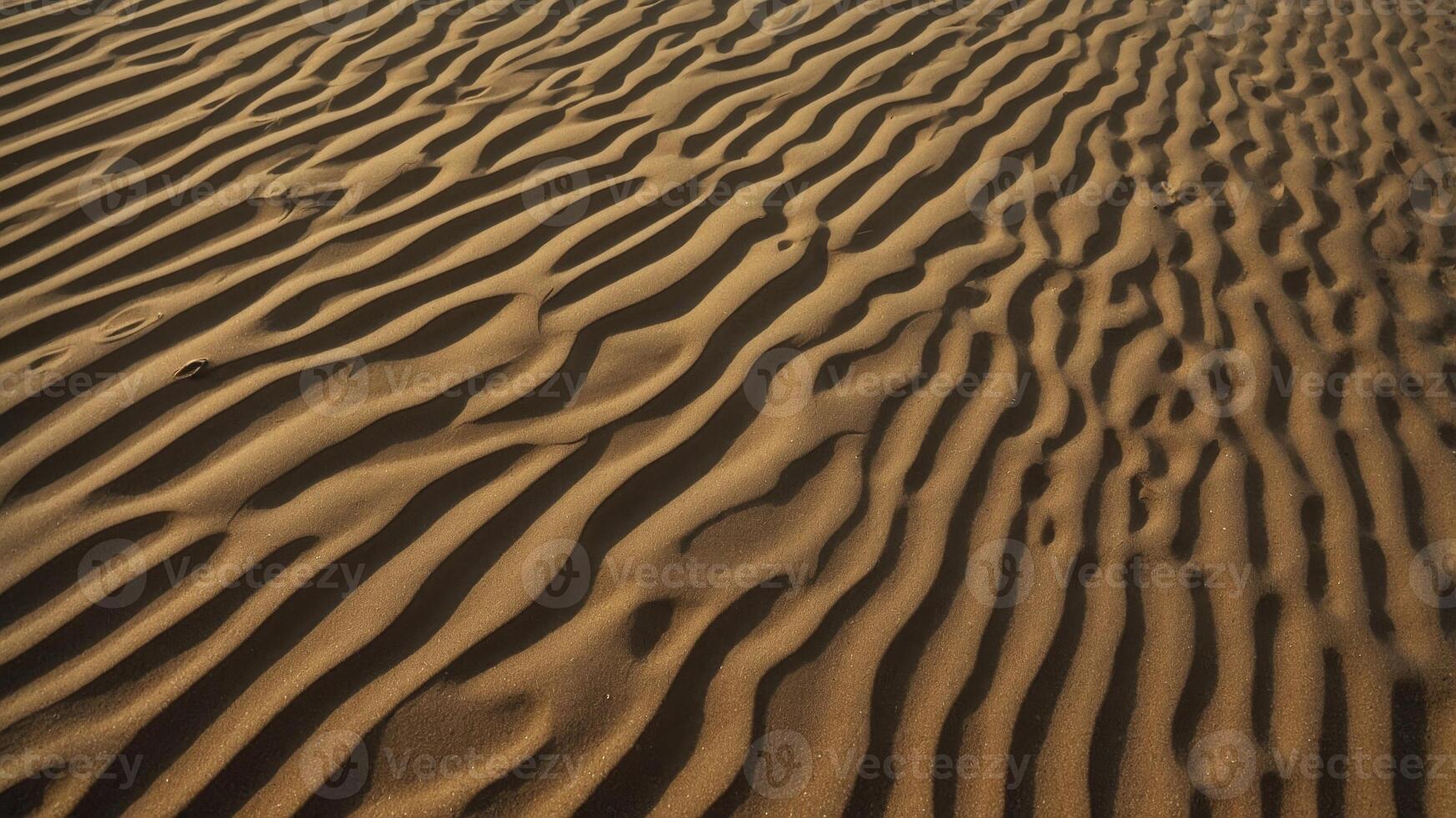 Top view sand ripples in the sand minimalist background. photo