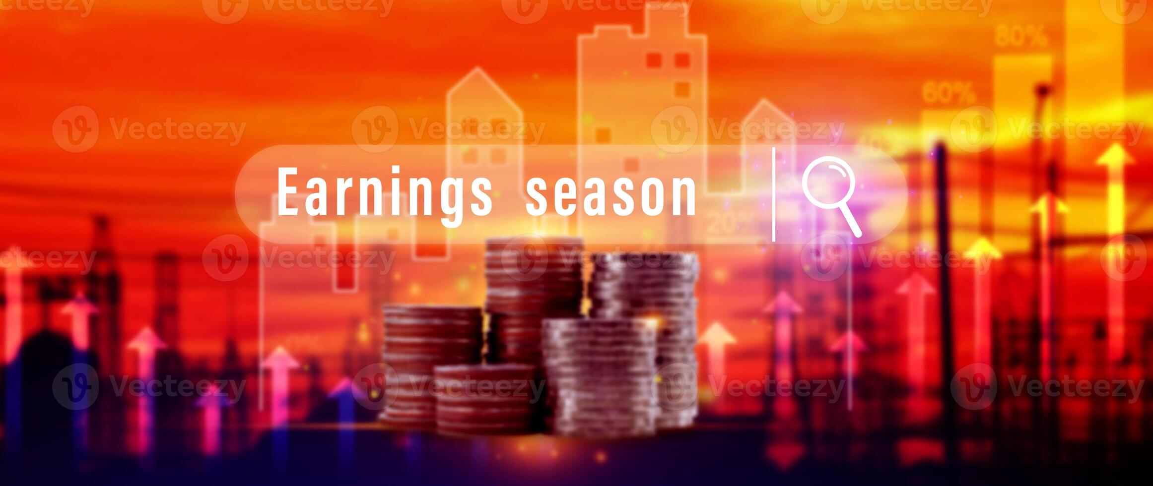 Earnings season concept, written in search bar business strategy, communication, feedback, online marketing, Ecommerce marketing strategy. photo