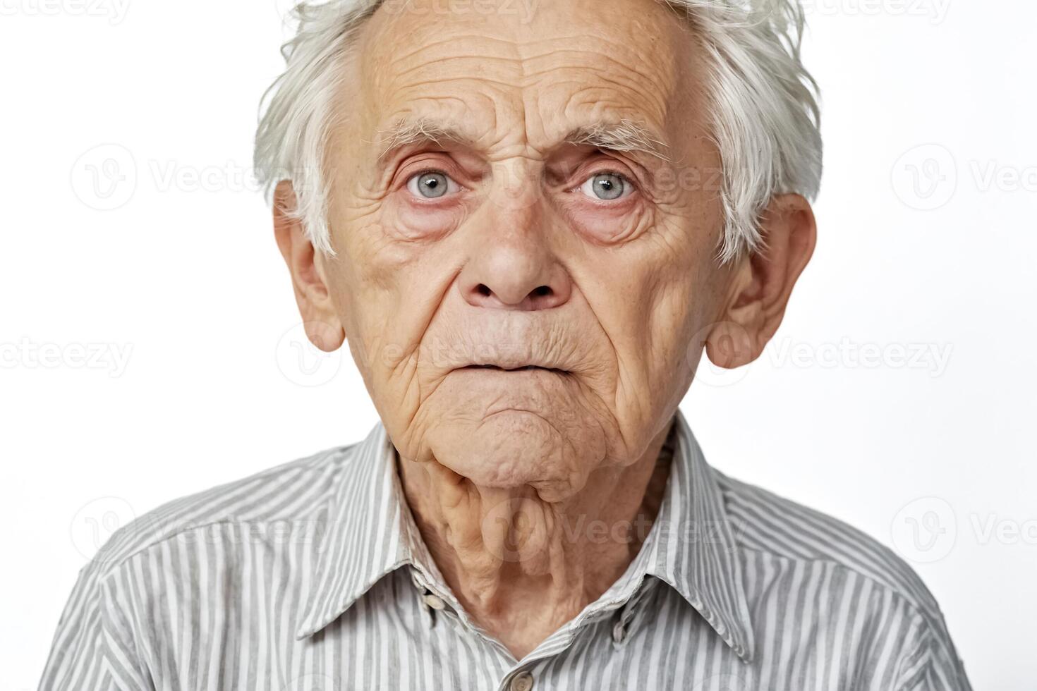 Portrait of a Senior Man with Wrinkles photo
