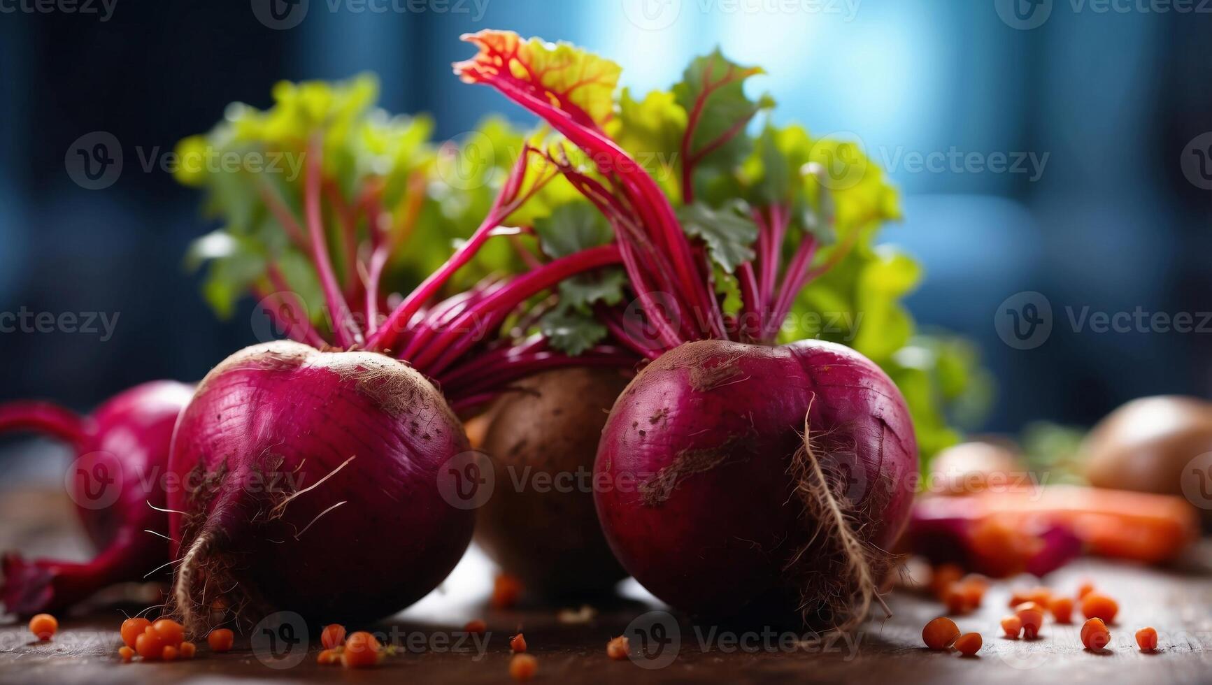 Vibrant Earthy Beets in Double Exposure Silhouette A Tribute to Fresh Root Vegetables and Wholesome Nutrition. photo