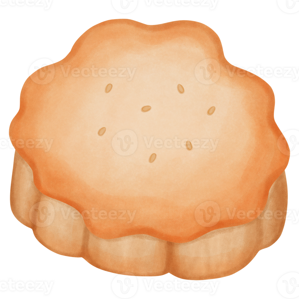 Illustration of a cookie Drawing watercolor style png