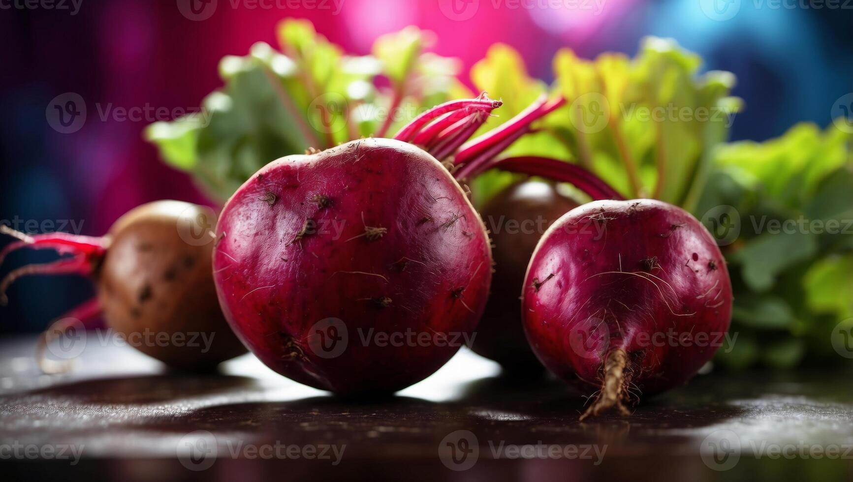 Vibrant Earthy Beets in Double Exposure Silhouette A Tribute to Fresh Root Vegetables and Wholesome Nutrition. photo