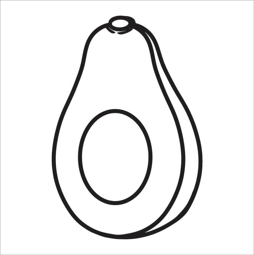 Avocado Fruit Sketch vector