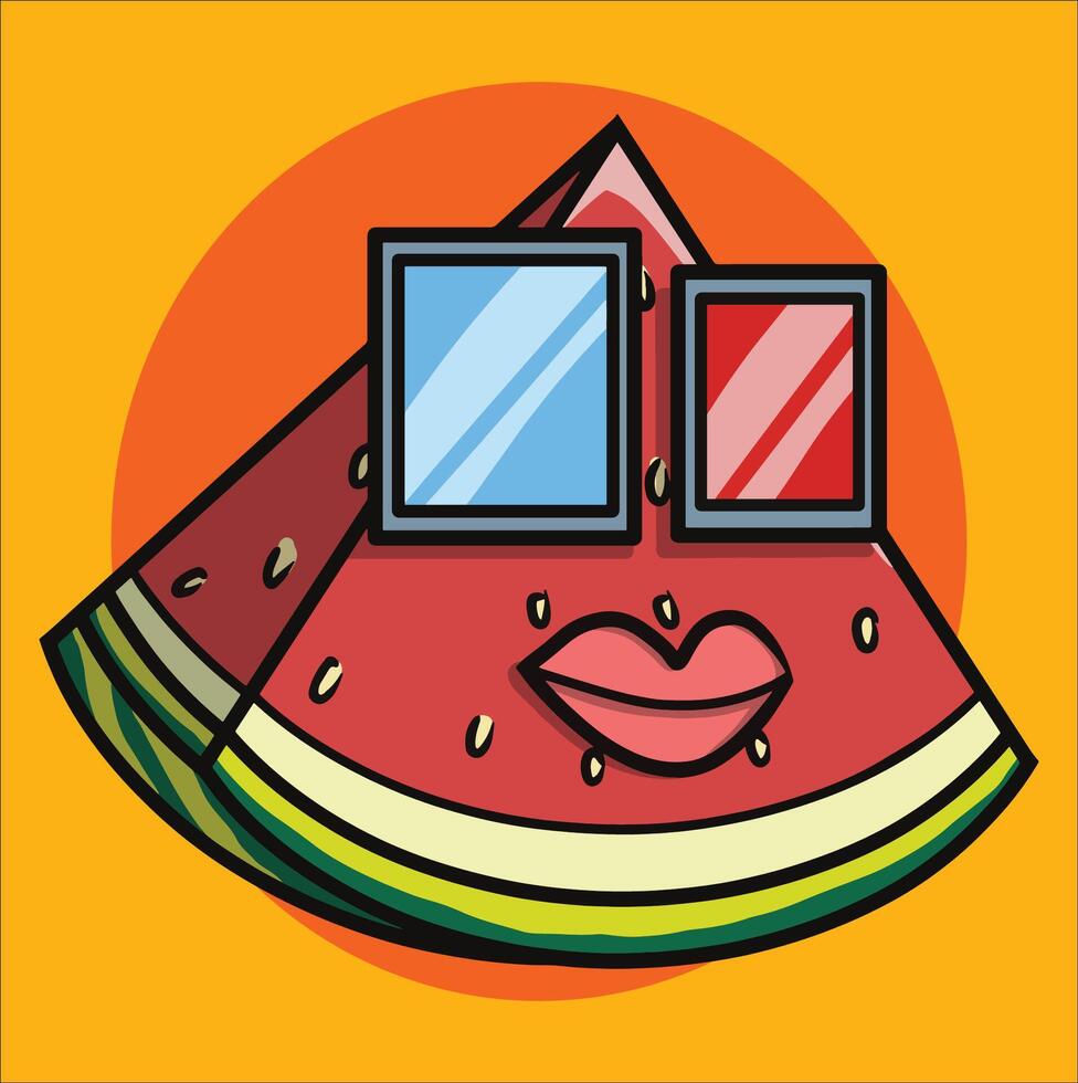Watermelon Pop Fruit vector