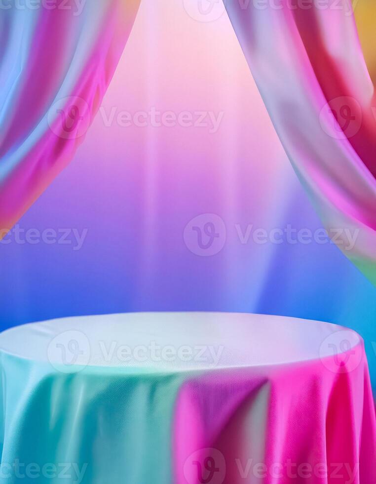 Abstract colorful background with fabric texture photo