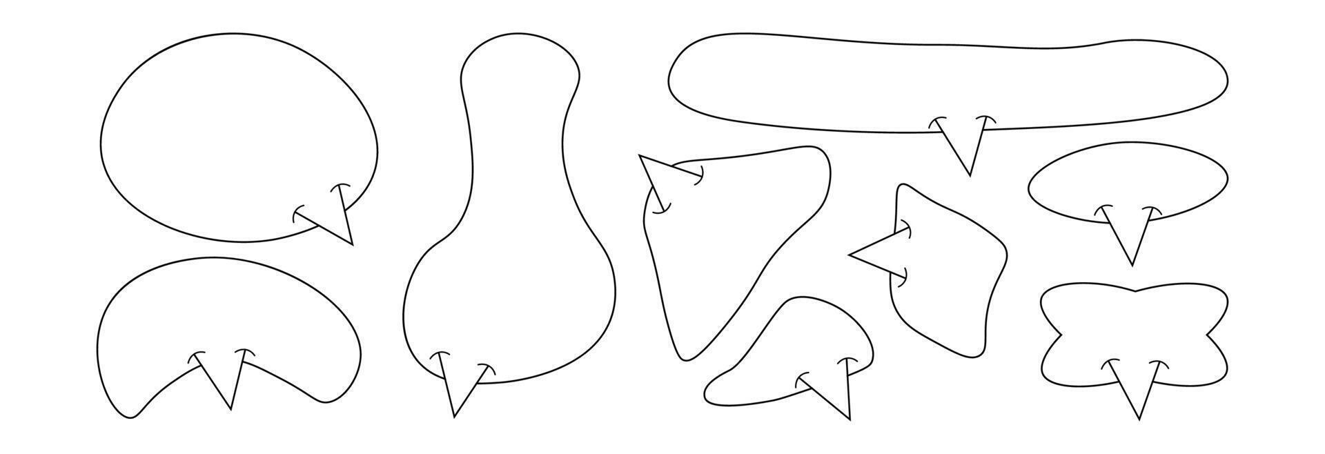 Set of bubbles for text. vector