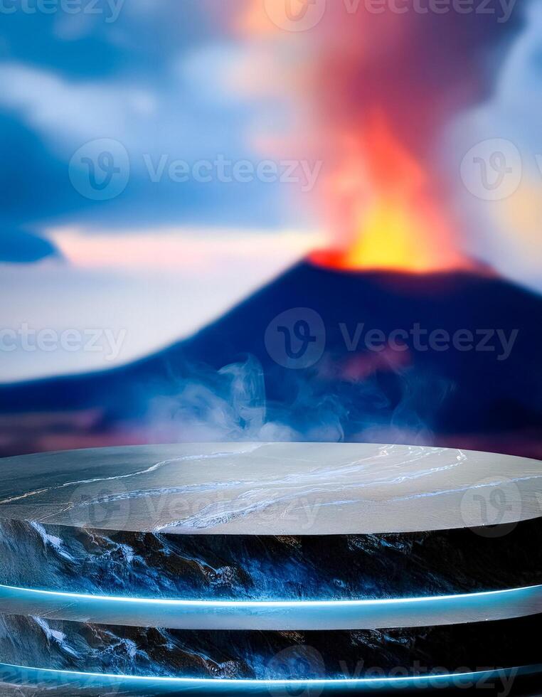 Abstract Background with Blue and Black Marble and Smoke Effect photo