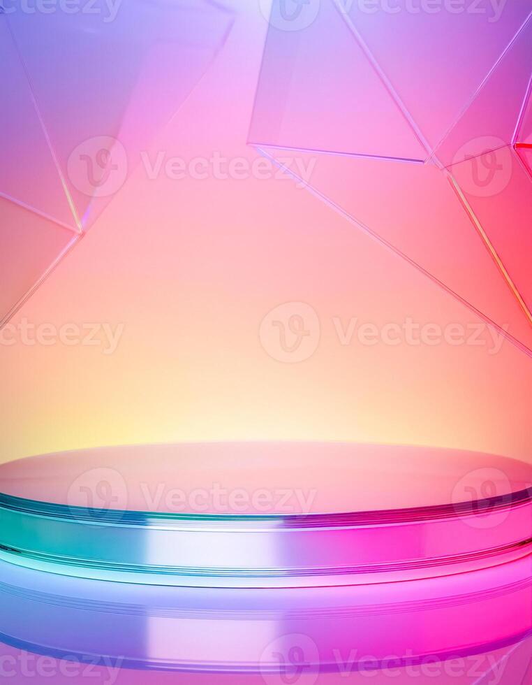 Abstract Background with Geometric Shapes and Colorful Gradient photo