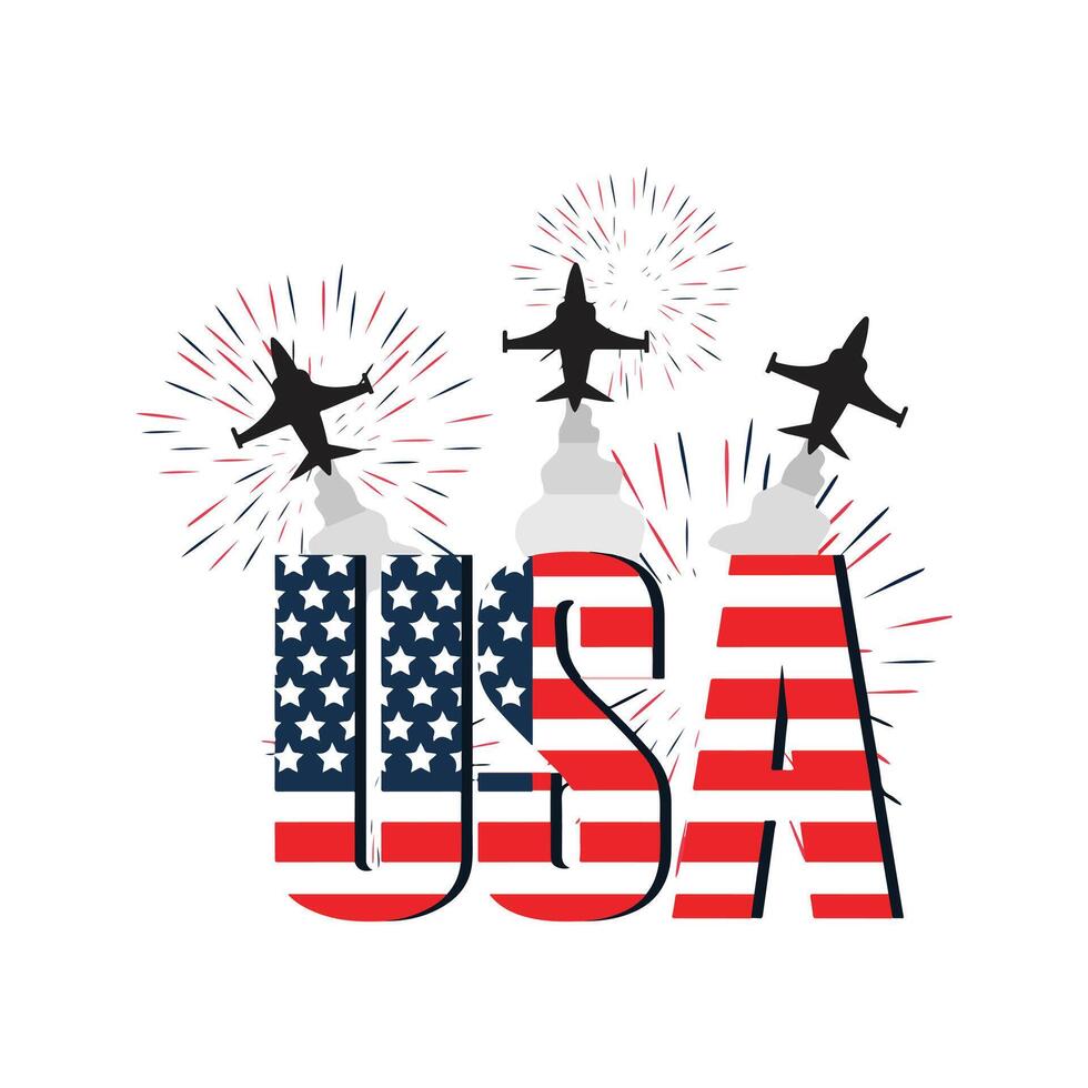 USA T-shirt Design vector