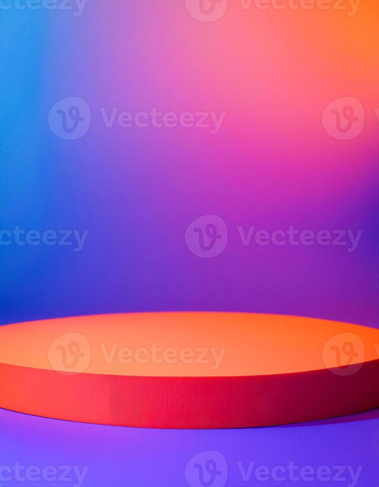 Abstract Colorful Background with Orange Platform photo