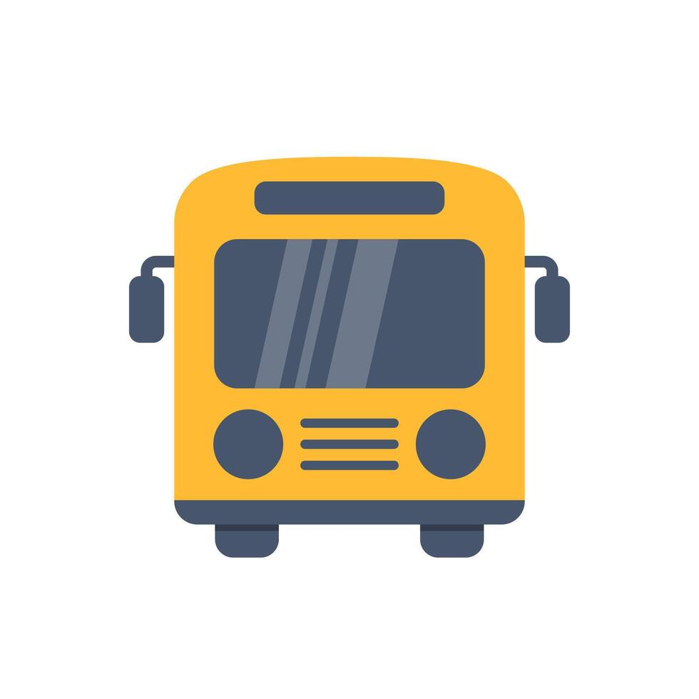 Bus icon in flat style. Public transport concept vector