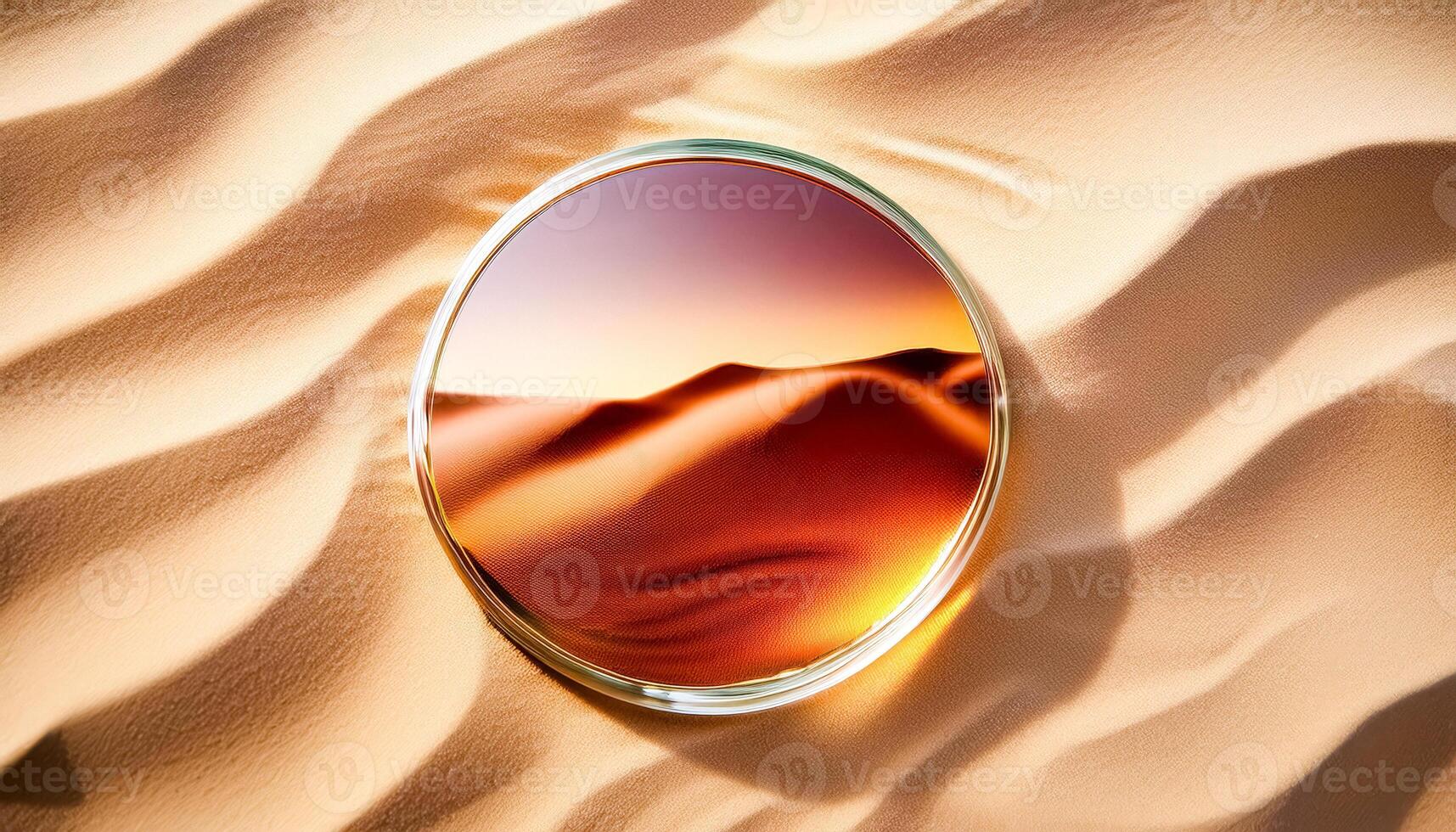 Sand Dune Reflected in a Circle photo