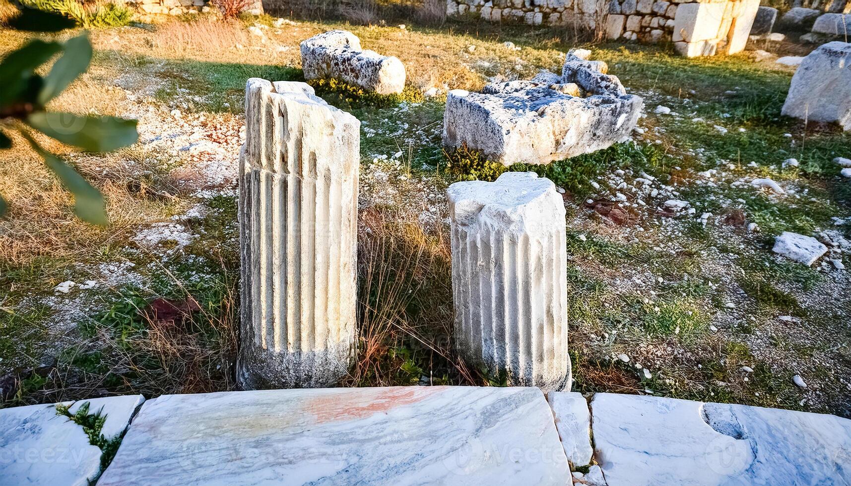 Ancient Ruins with Fluted Columns photo