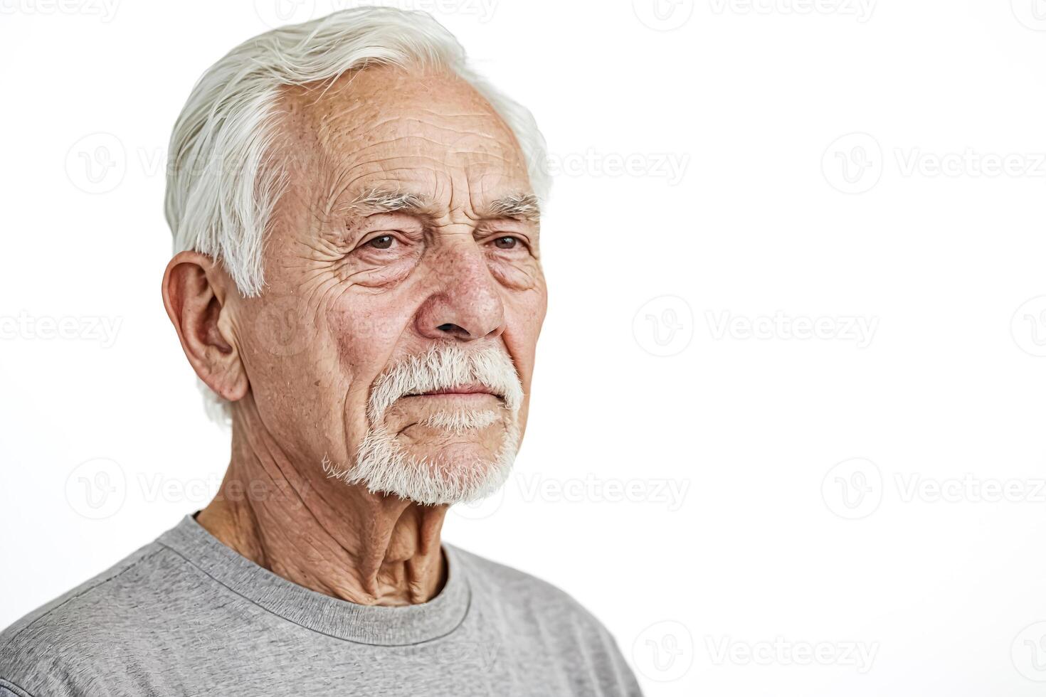 Portrait of a Senior Man with a Serious Expression photo