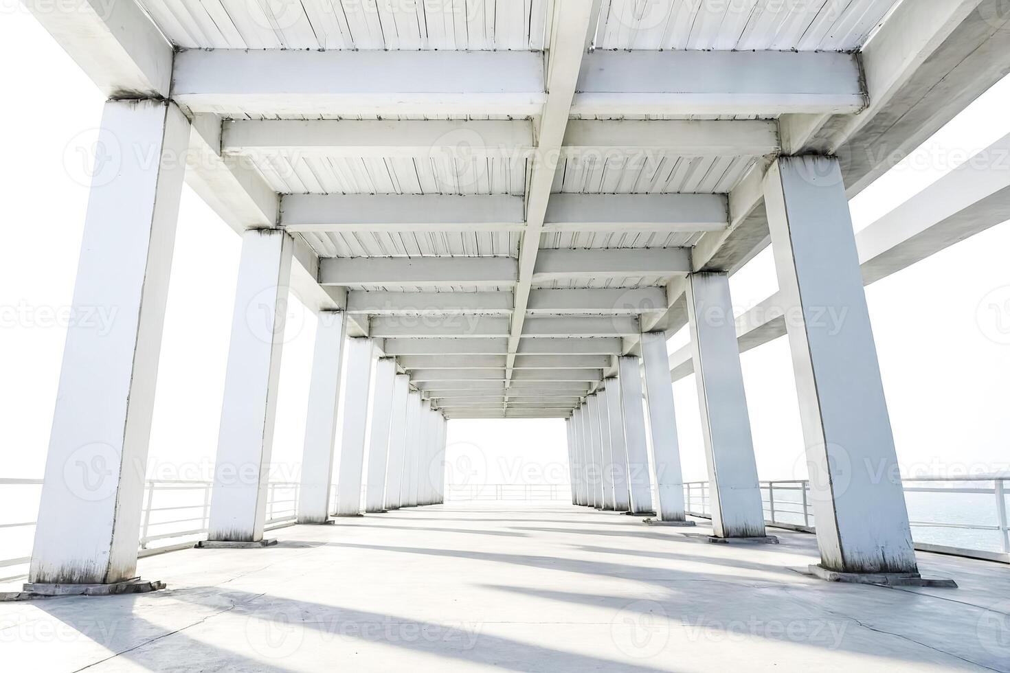 Abstract White Architectural Structure photo