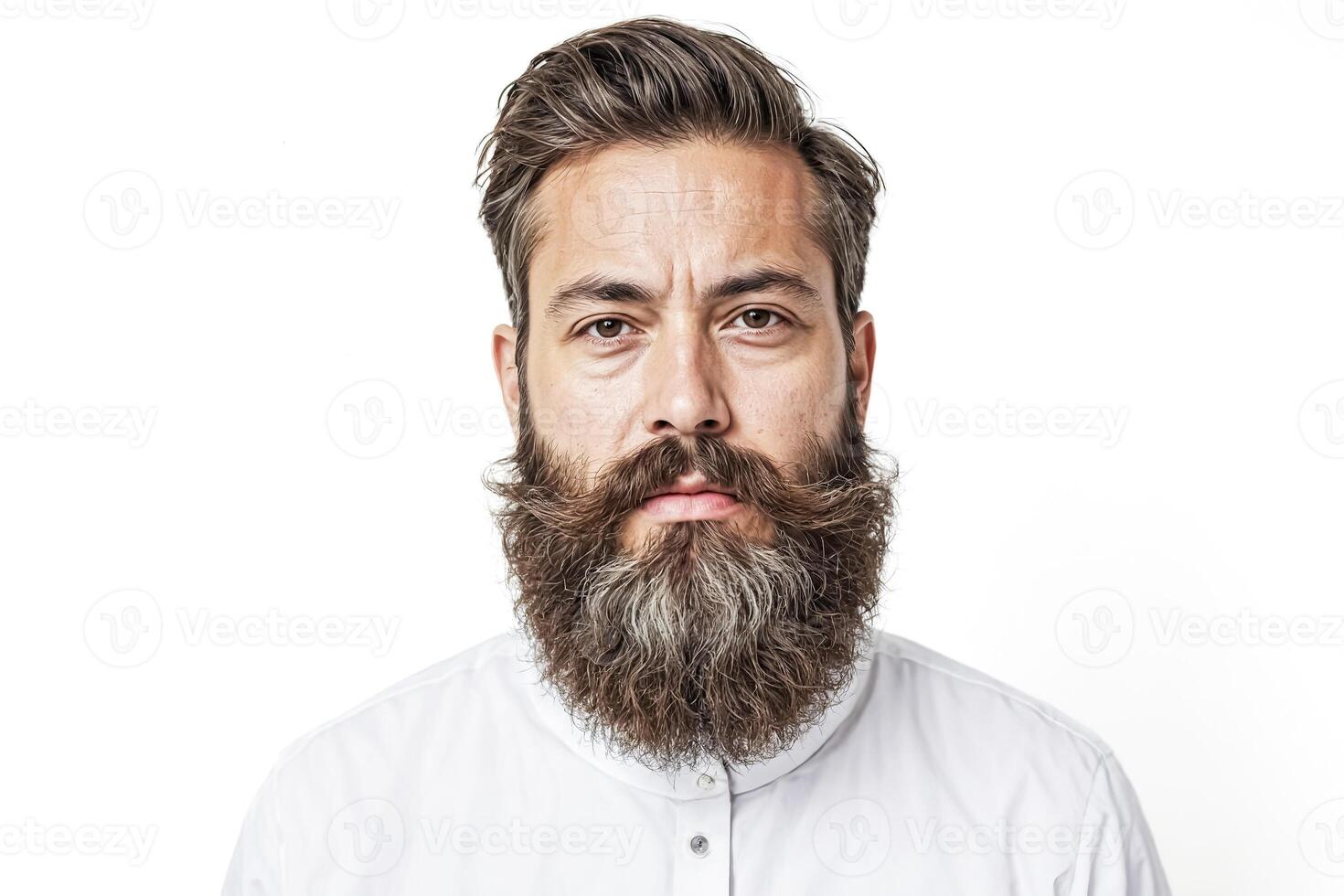 Portrait of a man with a beard looking at the camera photo