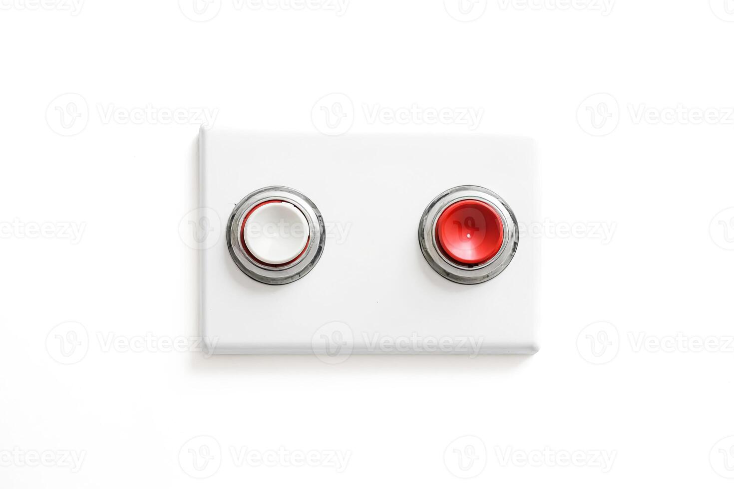 White and Red Button Panel photo