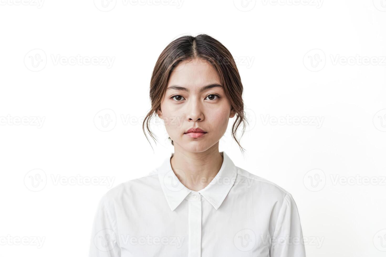 Portrait of a young woman looking at the camera photo