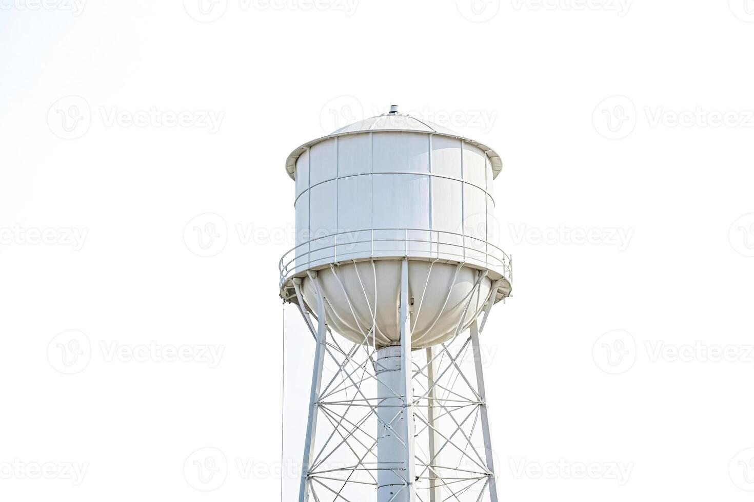 White Water Tower Against a White Background photo
