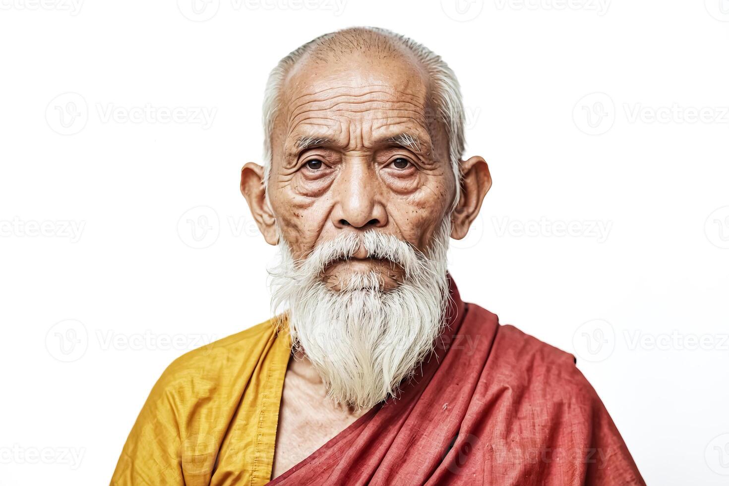 Portrait of a Elderly Man with a Long White Beard photo