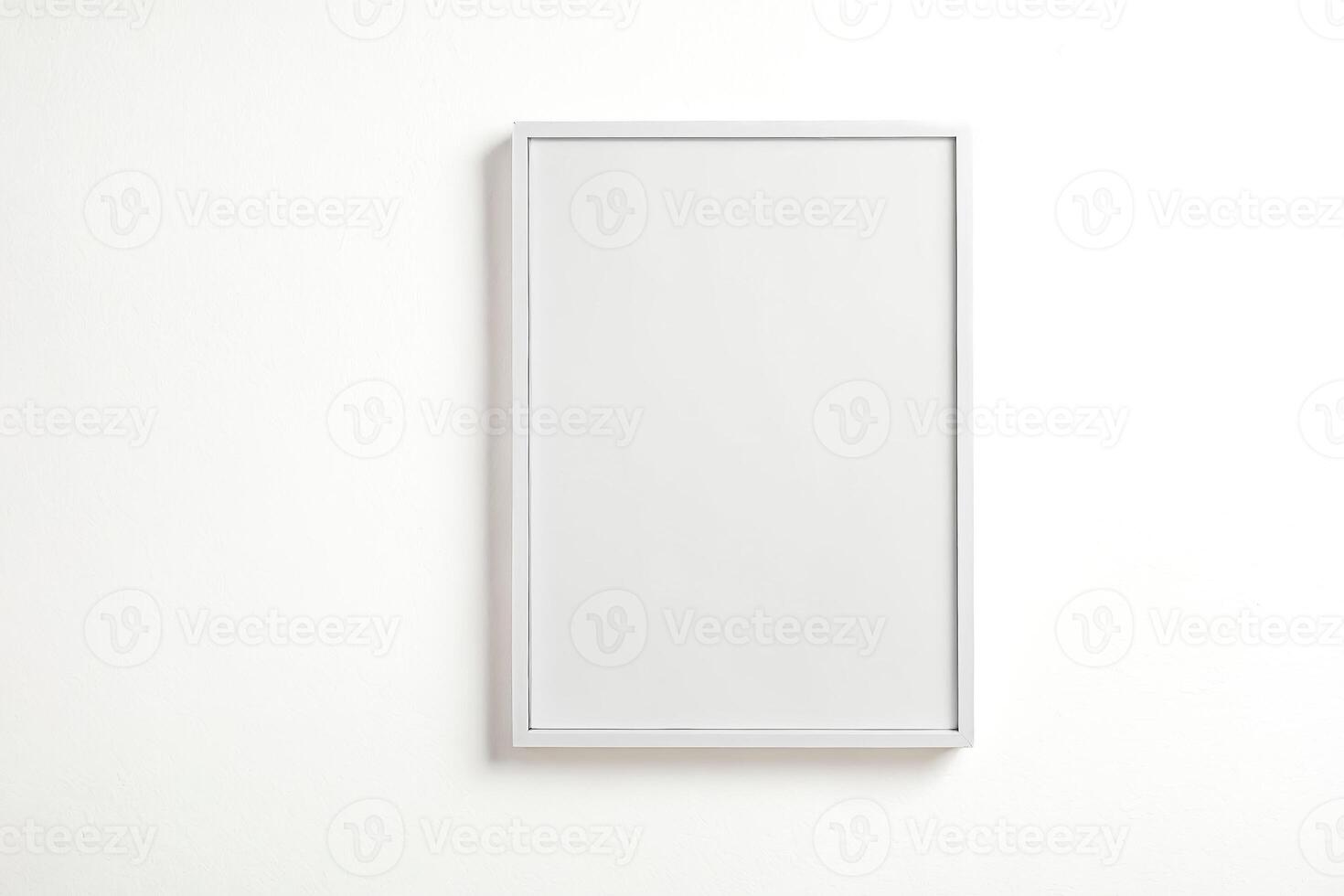 White Picture Frame on White Wall photo