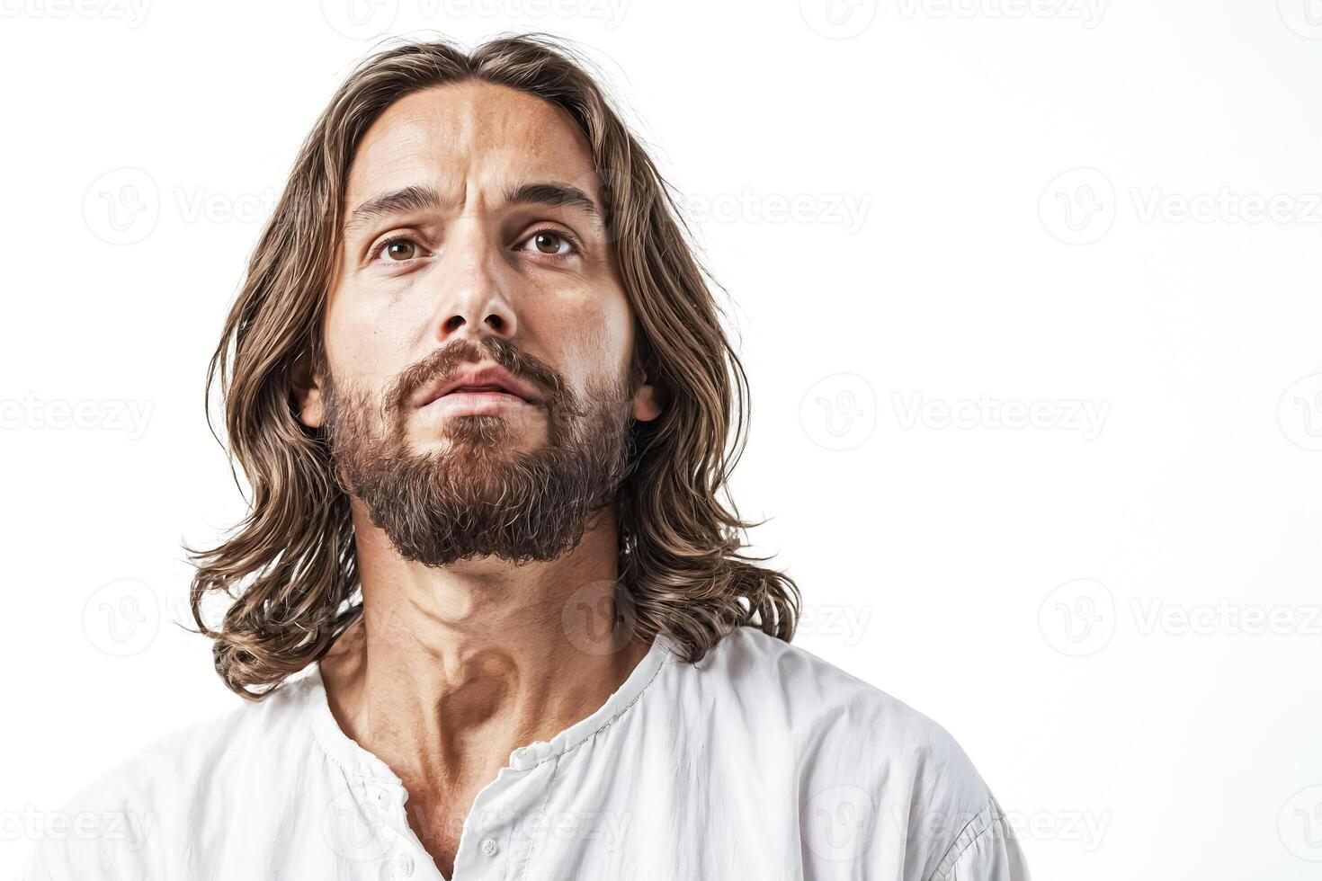 Portrait of a Man Looking Up photo