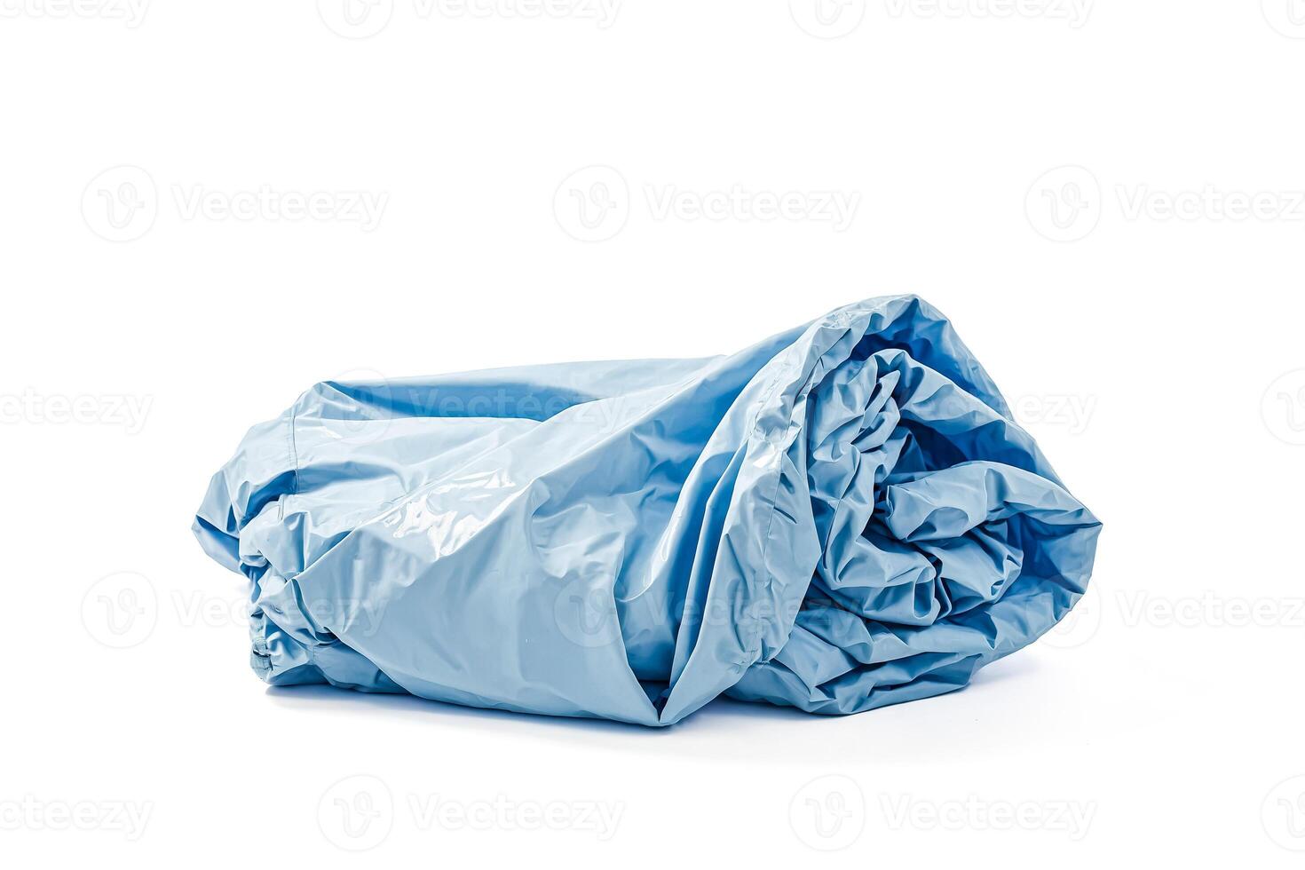 Rolled Blue Plastic Sheet photo