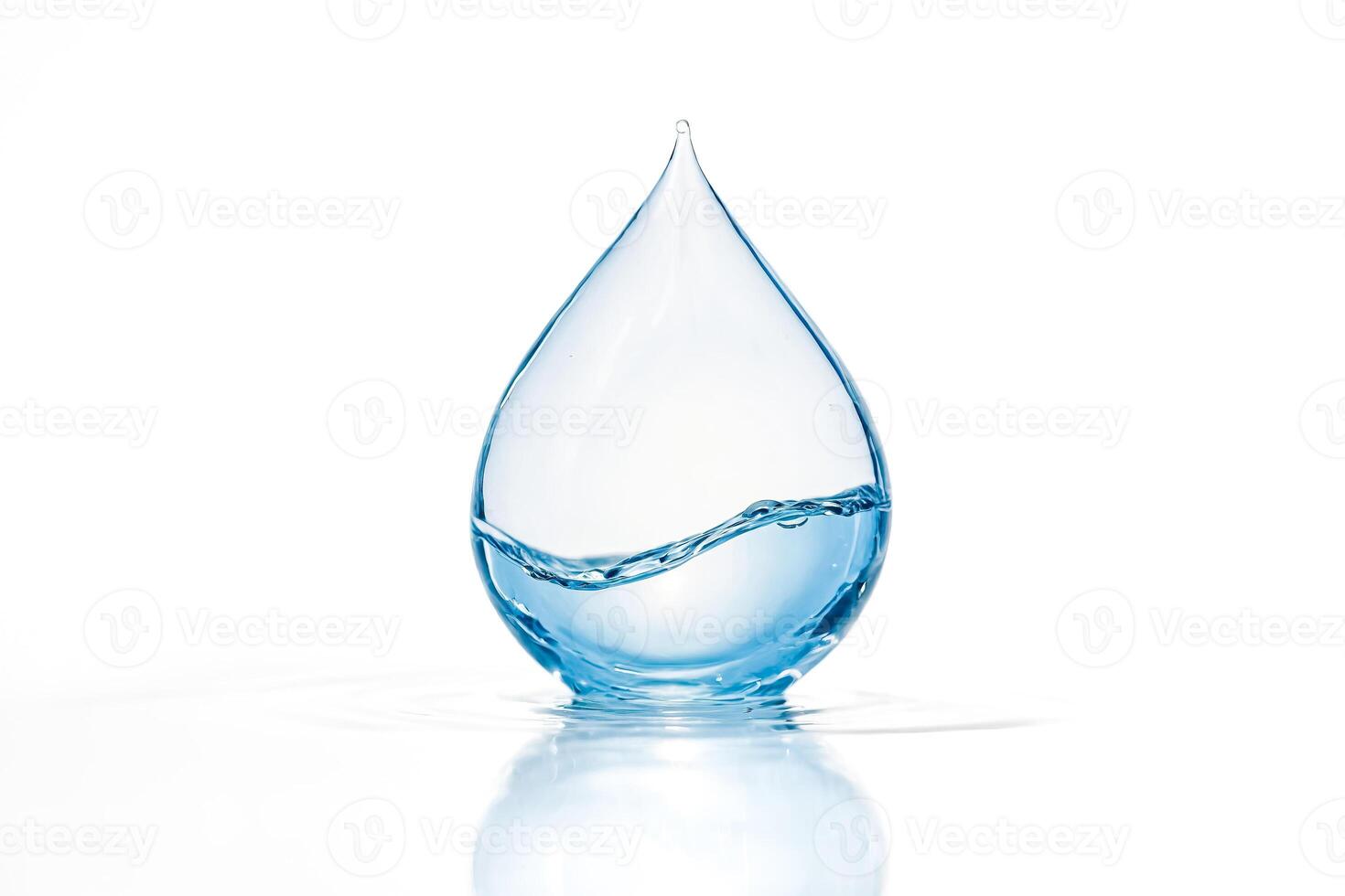 Water Droplet, Clear Liquid, Reflection, Blue Water photo