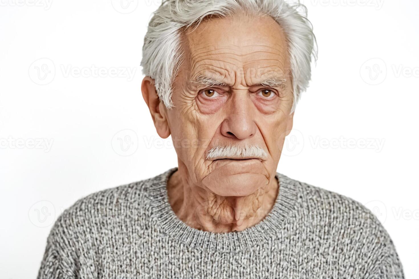 Portrait of a Senior Man with a Serious Expression photo